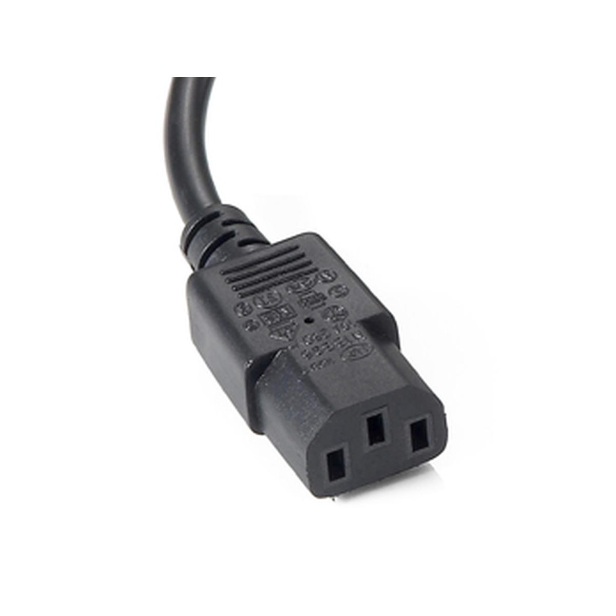 Equip Cavo di alimentazione C13 2x IEC C13 femmina - 1x IEC C14 maschio - Lunghezza 2,2 m - Colore nero