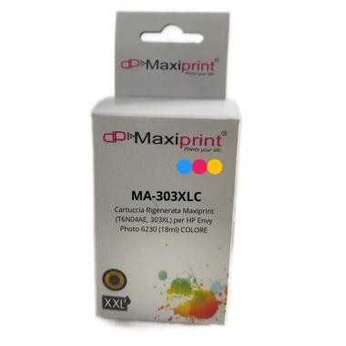 Cartuccia Rigenerata Maxiprint (T6N04AE, 303XL) per HP Envy Photo 6230 (18ml) COLORE (no su hp+)