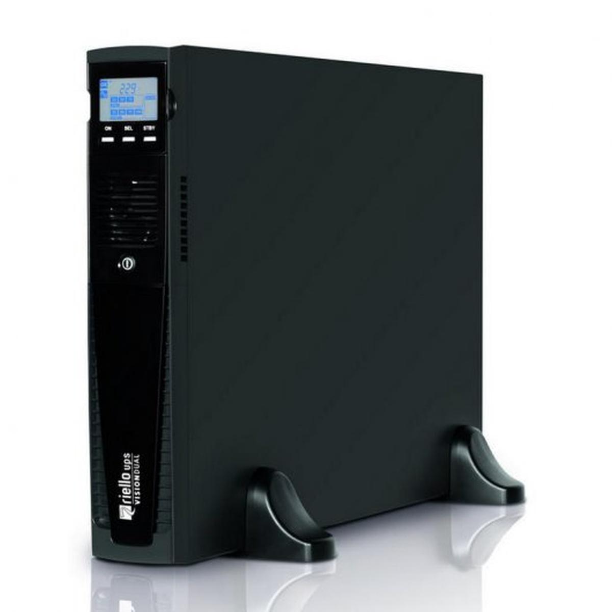 Riello Vision Dual UPS 2200VA 1980W - 10` Line Interactive 8x IEC 320, 1x C19, USB 2.0, RS-232