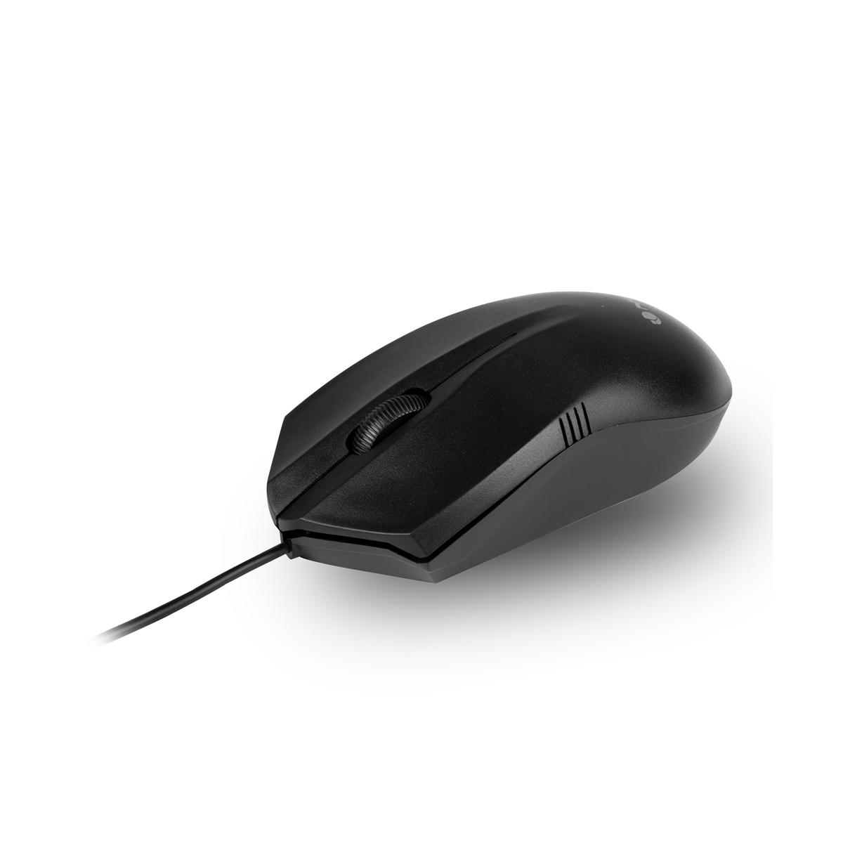 NGS Easy Betta Mouse USB 1000dpi - 3 Pulsanti - Uso Ambidestro - Cavo 1,20m - Colore Nero