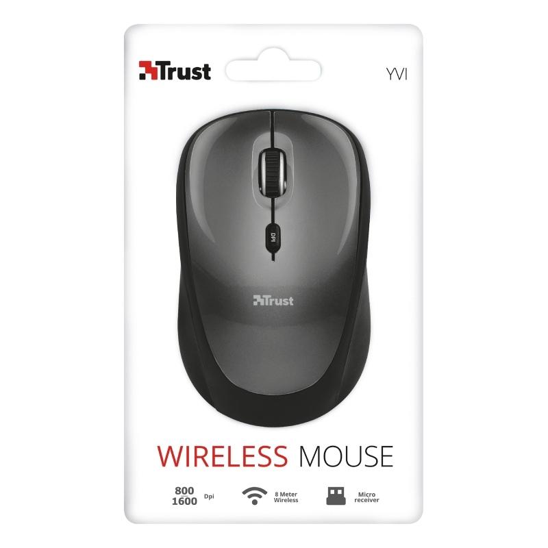 MOUSE Trust 18519 USB Wireless 1600 dpi Yvi Nero