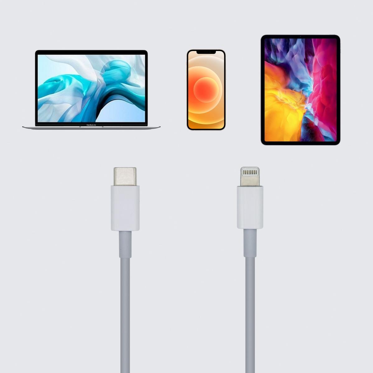 Cavo Aisens da Lightning a USB-C USB 2.0 - Lightning/M-USB-C/M - 1,0 m - Colore Bianco