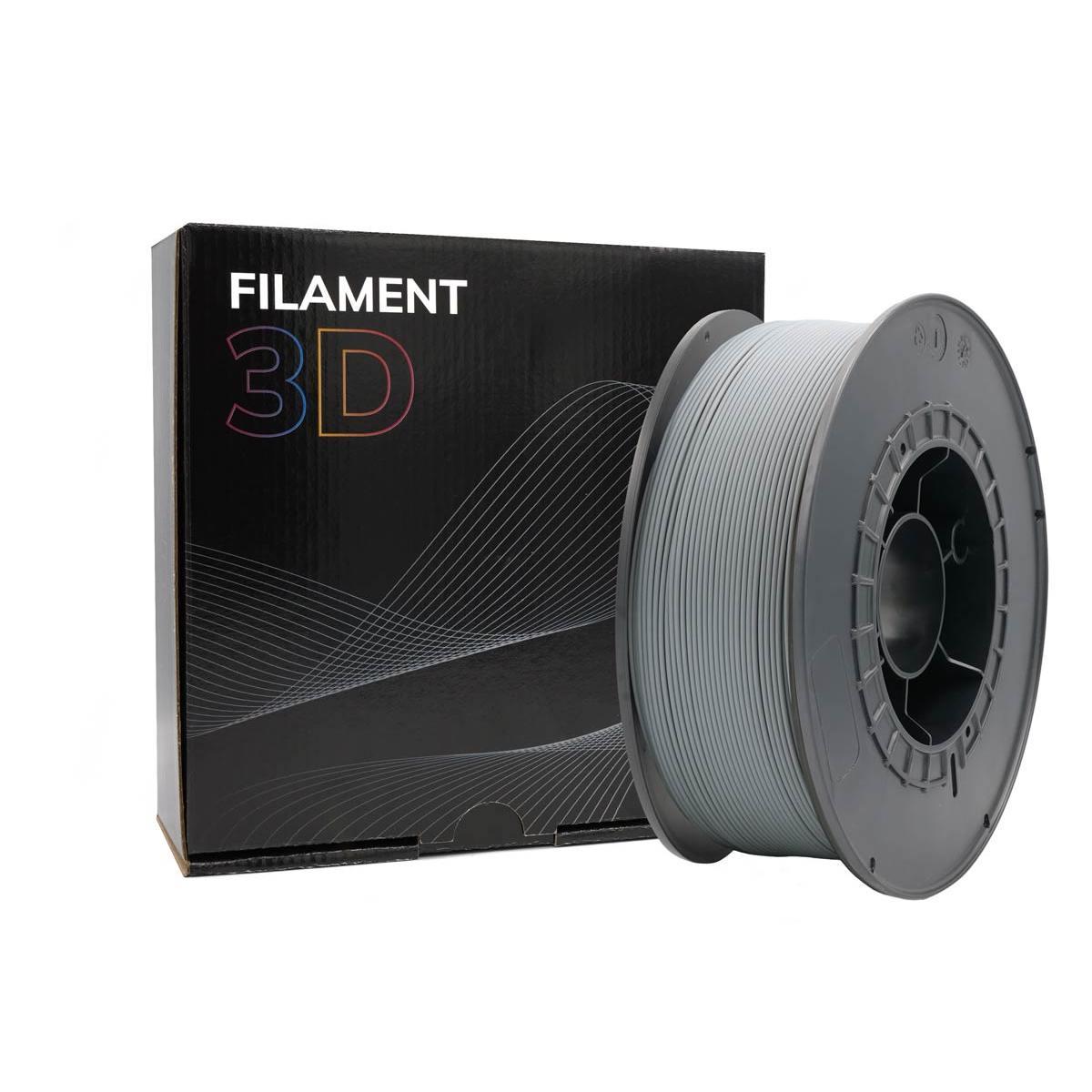 3D Filamento PLA 3D - Diametro 1,75mm - Bobina 1kg - Colore Grigio PLA- Grigio 8435490624085