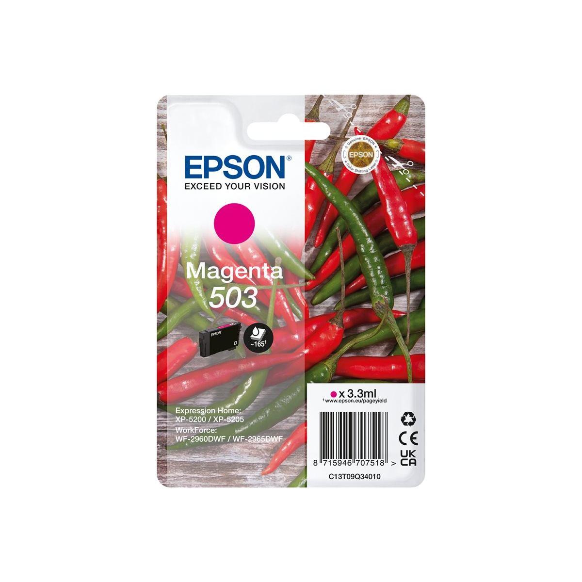 Cartuccia Originale (C13T09Q34010, 503) EPSON XP5200 | 165pag. | MAGENTA
