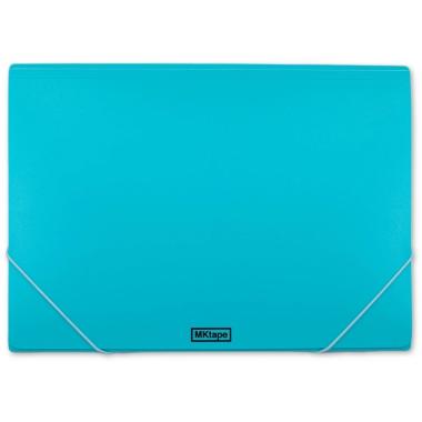 Portadocumenti MKtape Flap Folder - Chiusura elastica - Formato Folio - Colore Blu Pastello