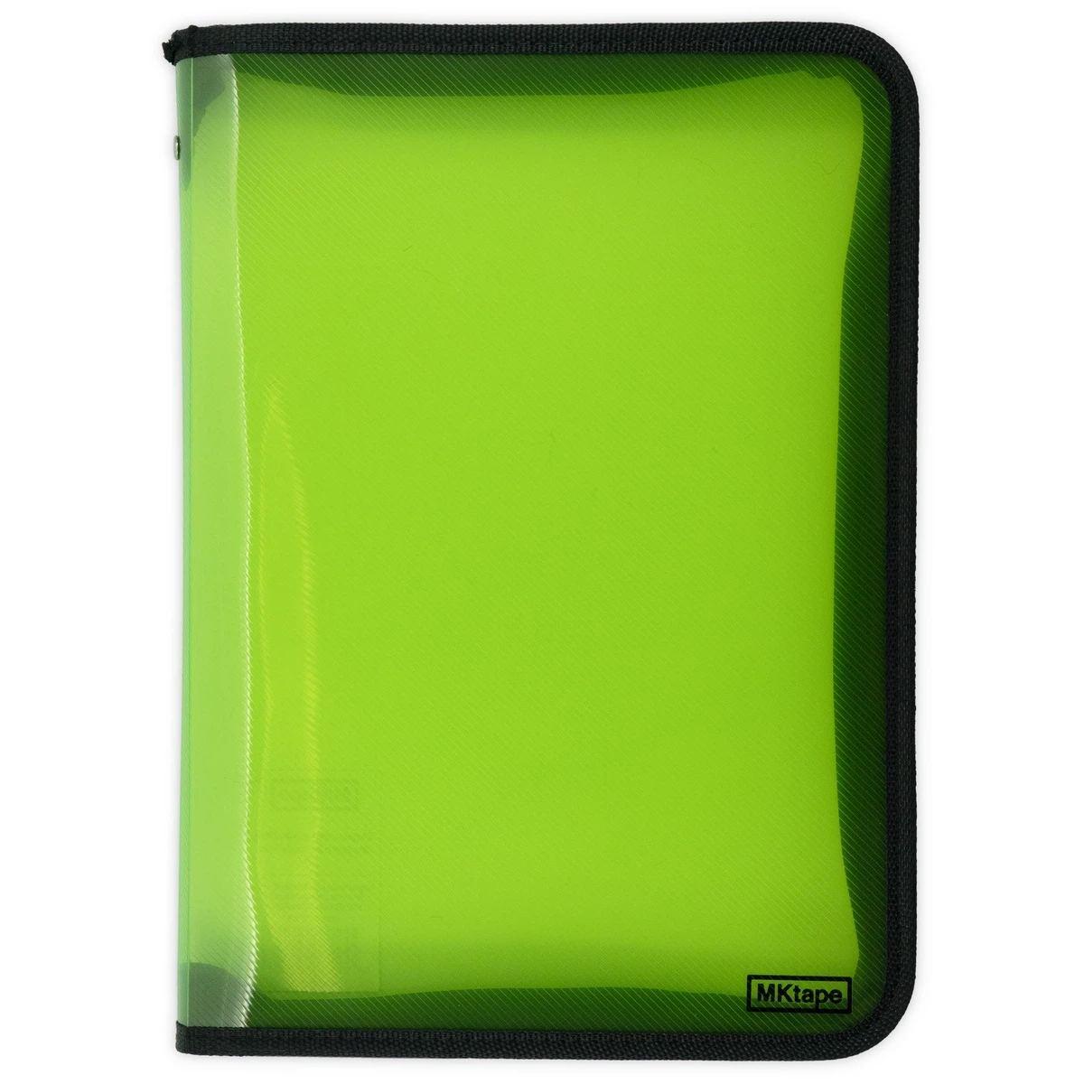 MKtape Cartella portadocumenti con zip in plastica MKtape - Dimensioni  foglio - Colore Verde CA20242 8435603307027