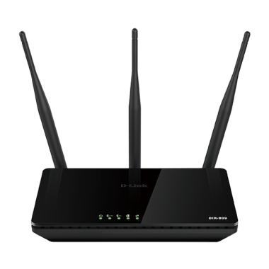 Router Wireless D-Link AC 750 Dual Band - WiFi - Fino a 433Mbps - 4 Porte RJ45 10/100 Mbps - 3 Antenne Esterne - Colore Nero