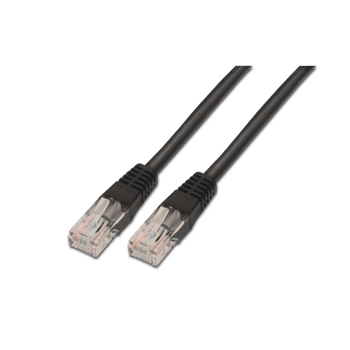 Cavo di Rete RJ45 Cat.6 UTP AWG24 Aisens - 1.0m - 10/100/1000 Mbit/s - Colore Nero