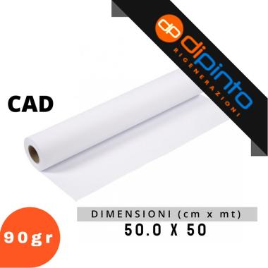 Rotoli Carta CAD - 90gr - 50.0 cm x 50 mt Ø51