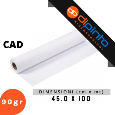 Rotoli Carta CAD - 90gr - 45.0 cm x 100 mt Ø51