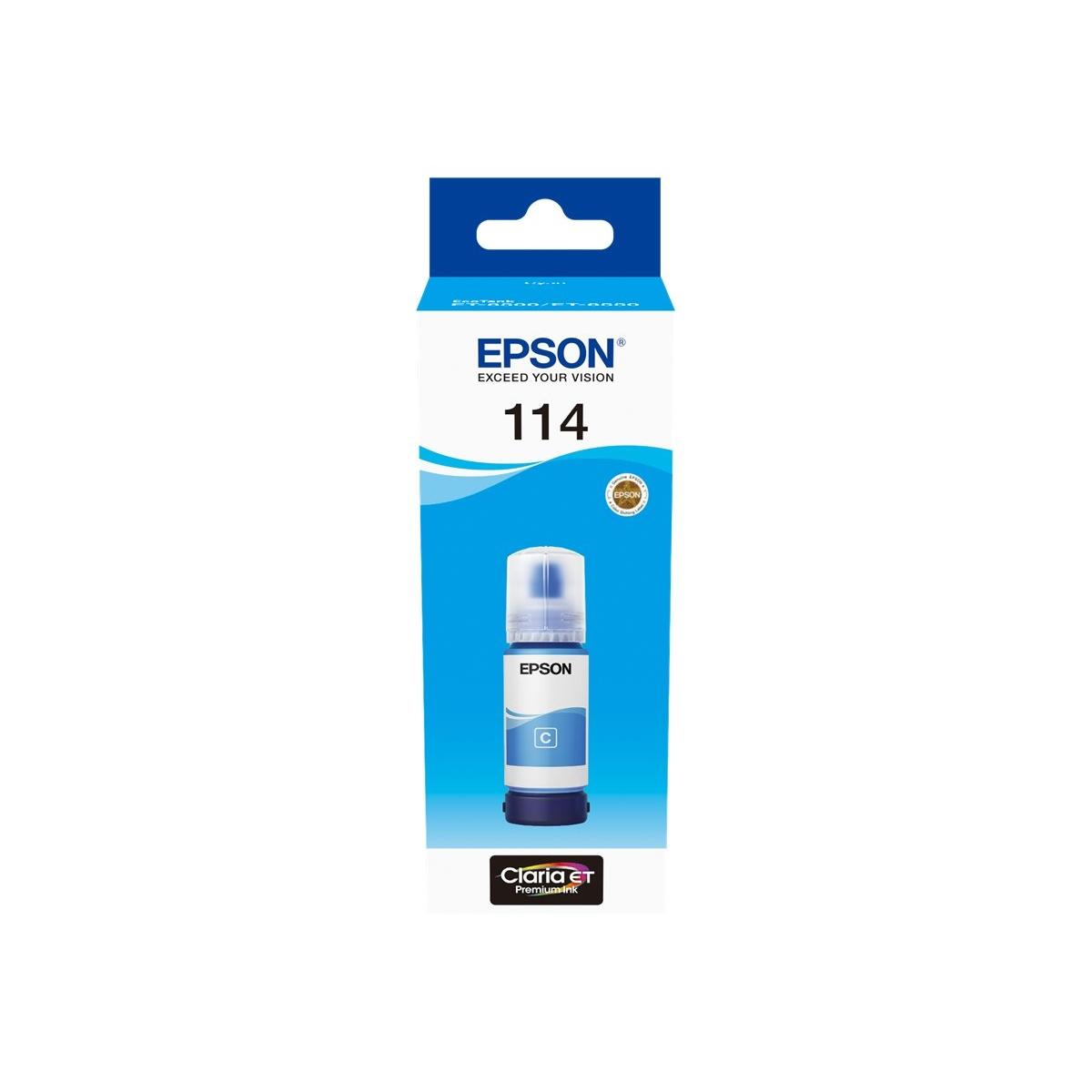 Inchiostro Originale (C13T07B240, 114) EPSON Ecotank ET-8550 (70ml) CIANO