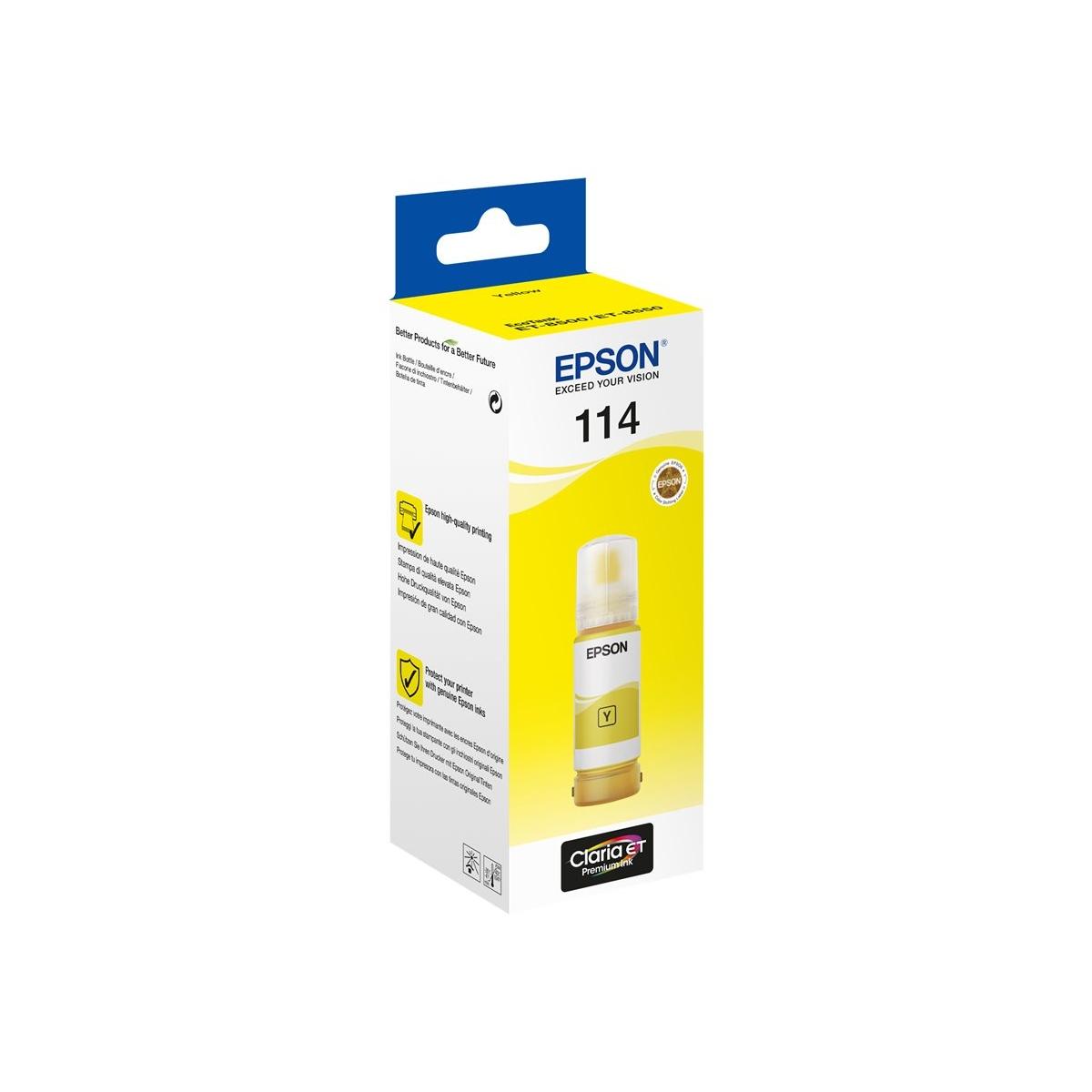 Inchiostro Originale (C13T07B440, 114) EPSON Ecotank ET-8550 (70ml) GIALLO