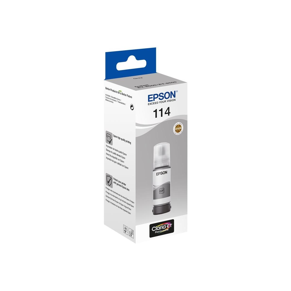 Inchiostro Originale (C13T07B540, 114) EPSON Ecotank ET-8550 (70ml) GRIGIO