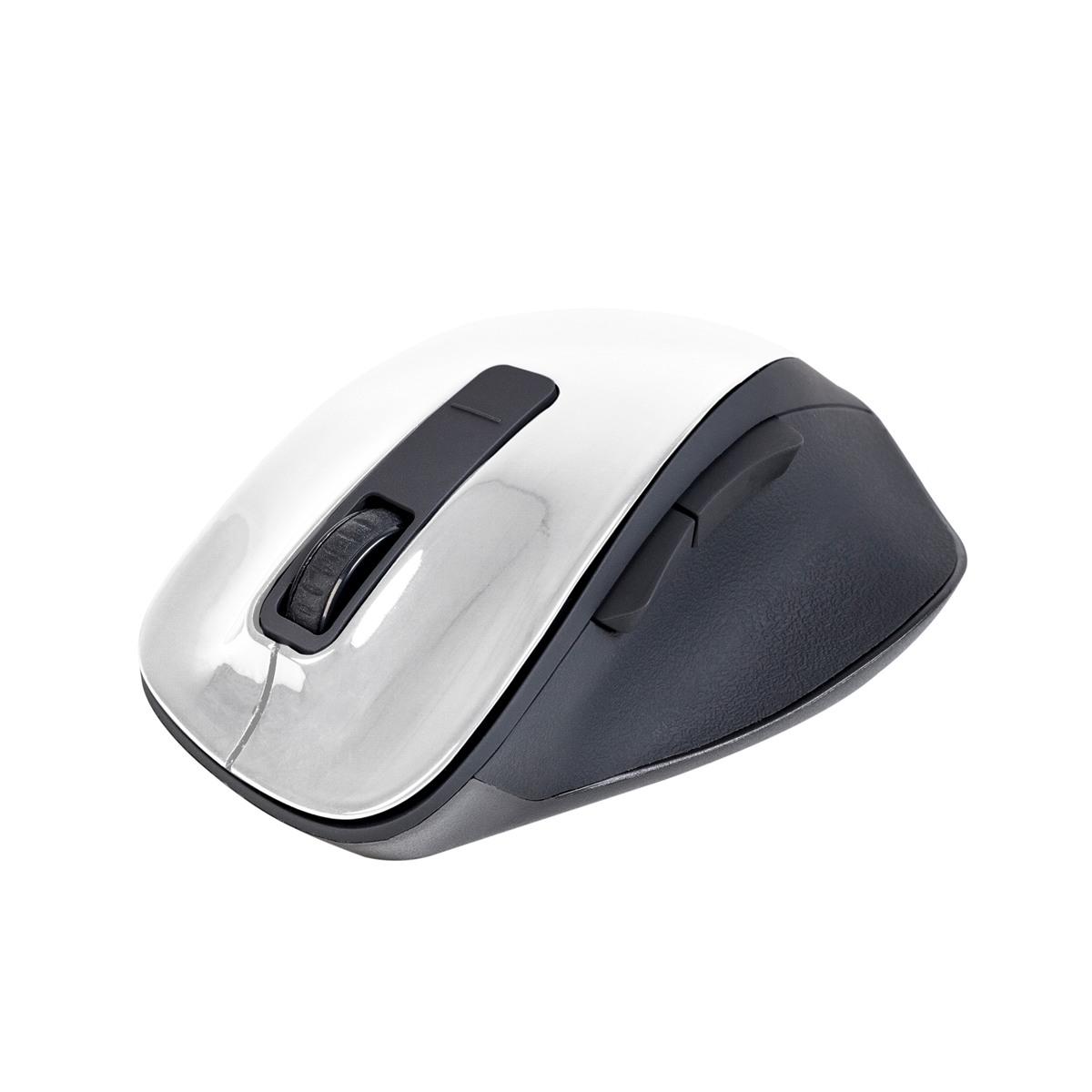 Mouse USB wireless NGS Bow 1600 dpi - 4 pulsanti - Utilizzo per destrimani - Colore bianco/nero