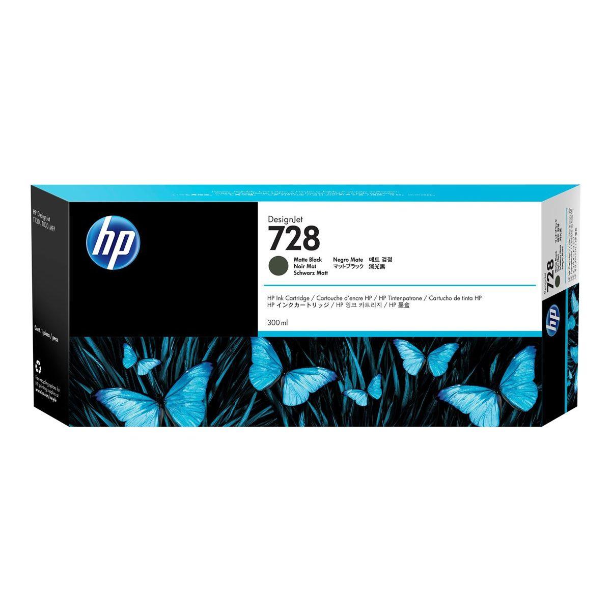 Cartuccia Originale (F9J68A, 728) HP DesignJet T730 (300ml) NERO MATTE XL