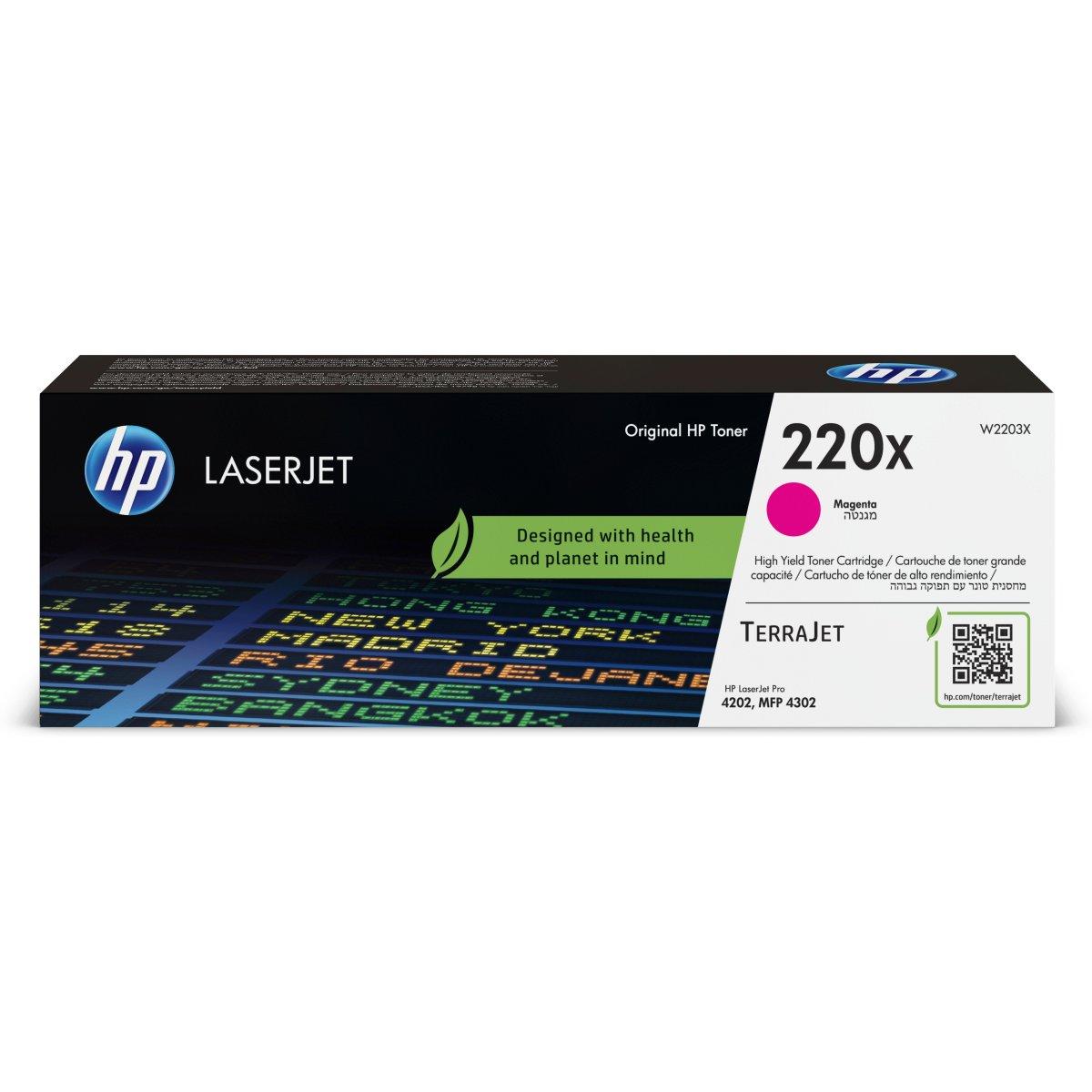 Toner Originale (W2203X, 220X) HP LaserJet Pro MFP 4302fdn (5,5K) MAGENTA XL