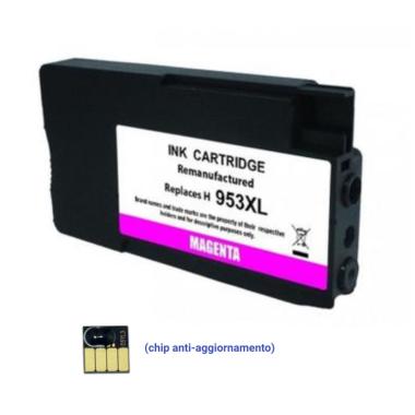 Cartuccia Compatibile (F6U17AE, 953XLM) per Hp Officejet Pro 8210 (1,6K) MAGENTA XL (chip anti-aggiornamento)