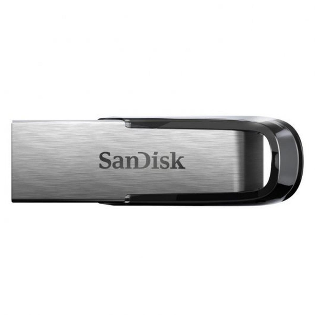 Pendrive Sandisk Ultra Flair Memoria USB 3.0 128GB - Senza Cover - Colore Acciaio/Nero