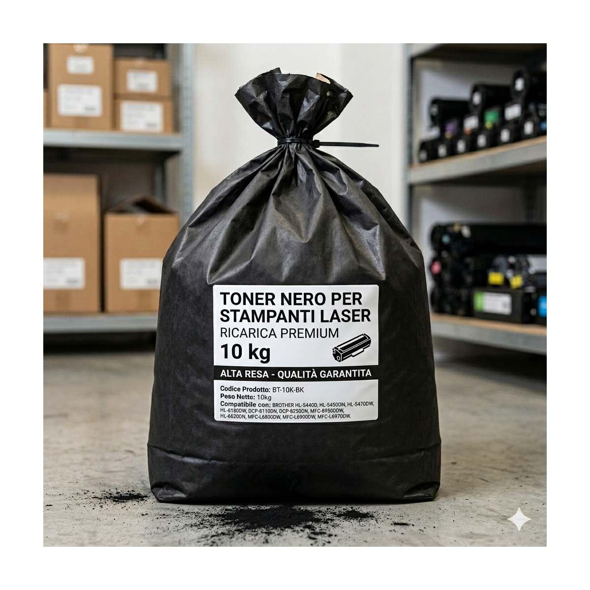 Toner in sacco da 20Kg per Brother TN3380, TN3390, TN3512 (2x10Kg) (B-210)