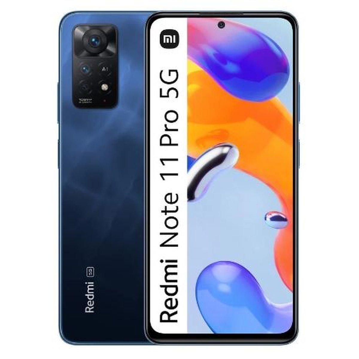 Smartphone Xiaomi Redmi Note 11 Pro 5G Schermo AMOLED da 6,67" | 6GB | 64GB | Camera principale 108 MP | 5000 mAh | Ricarica rapida da 67W | Blu