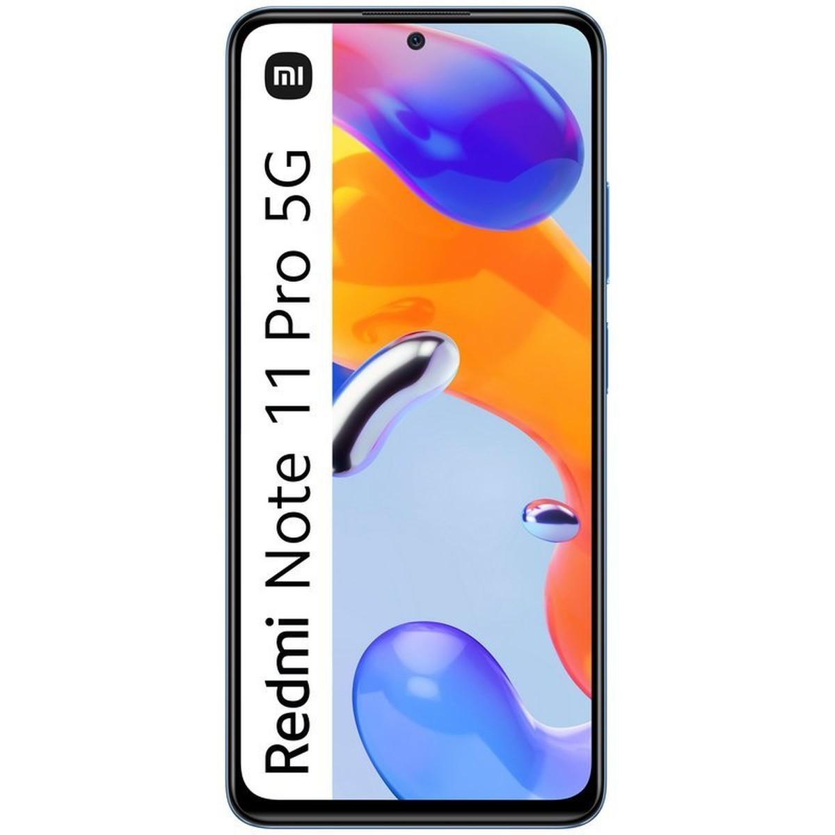 Smartphone Xiaomi Redmi Note 11 Pro 5G Schermo AMOLED da 6,67" | 6GB | 64GB | Camera principale 108 MP | 5000 mAh | Ricarica rapida da 67W | Blu