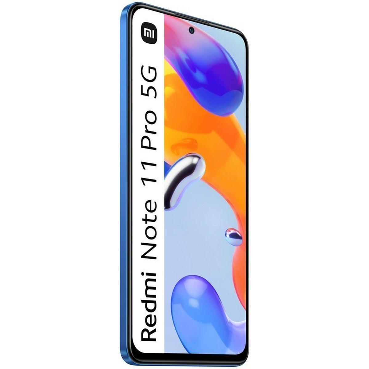 Smartphone Xiaomi Redmi Note 11 Pro 5G Schermo AMOLED da 6,67" | 6GB | 64GB | Camera principale 108 MP | 5000 mAh | Ricarica rapida da 67W | Blu