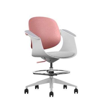 Sedia/Sgabello da Ufficio ergonomico Cromad Top Work | Colore Rosa/Bianco