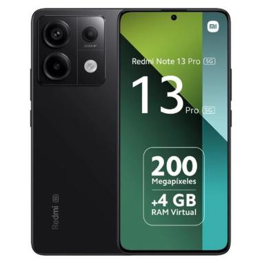 Xiaomi Redmi Note 13 Pro 5G Smartphone Schermo AMOLED da 6,67" - 8 GB - 256 GB - Fotocamera principale da 200 MP - Batteria da 5100 mAh - Supporta ricarica da 67 W - Colore nero