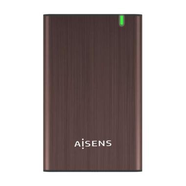 Aisens Box Esterno 2.5" per Dischi Rigidi 9.5mm SATA I - II e III a USB 3.0/USB 3.1 GEN1 - Colore Marrone