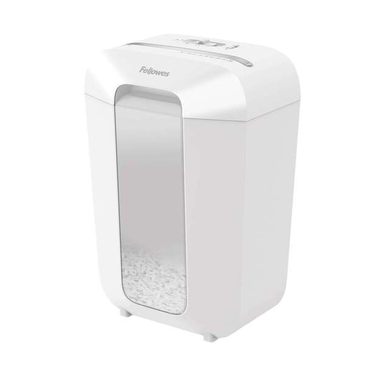 Distruggi documenti manuale Fellowes LX70 con taglio a particelle - Distrugge fino a 11 fogli - 18 litri - BIANCO