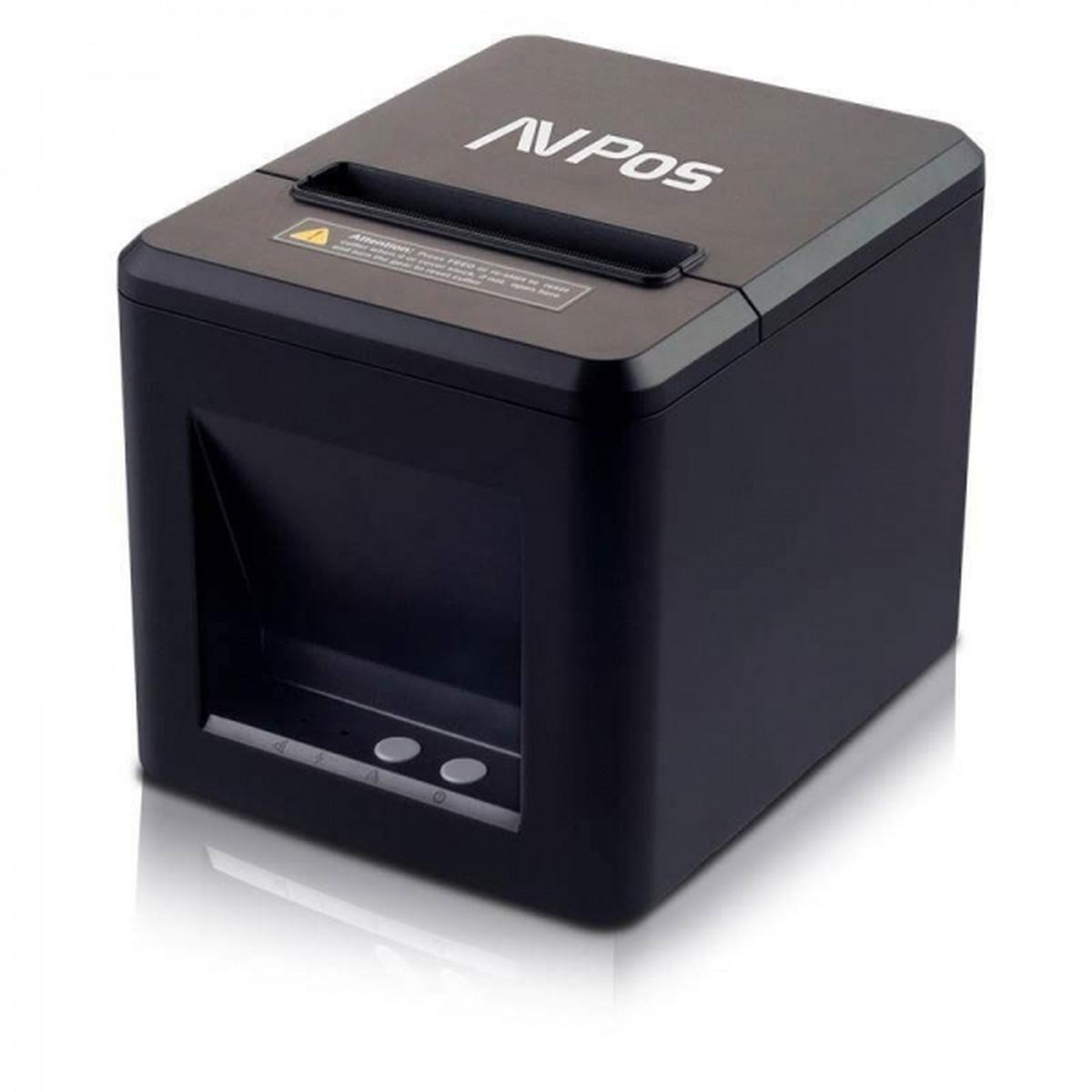 Stampante termica per biglietti AVPos AVP-TC40NET - Velocità 260mm/s - Taglio automatico parziale - USB e LAN - Colore nero