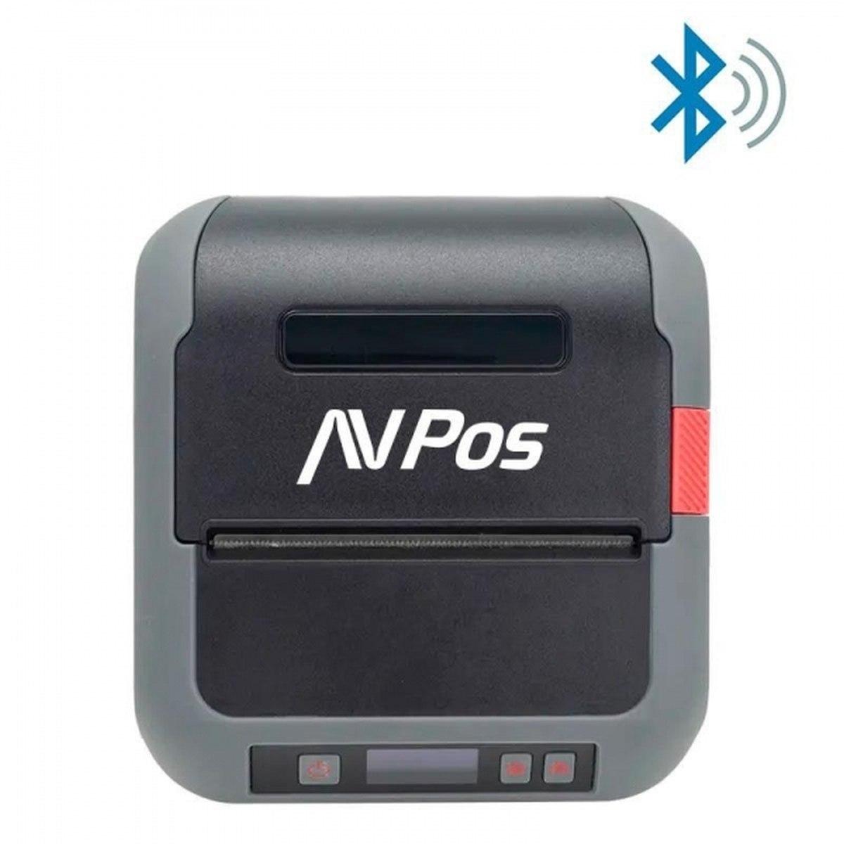Stampante termica portatile per etichette AVPos AVP-MLP900B con custodia - Risoluzione 203 DPI - Velocità 70 mm/s - USB e BT - Nero