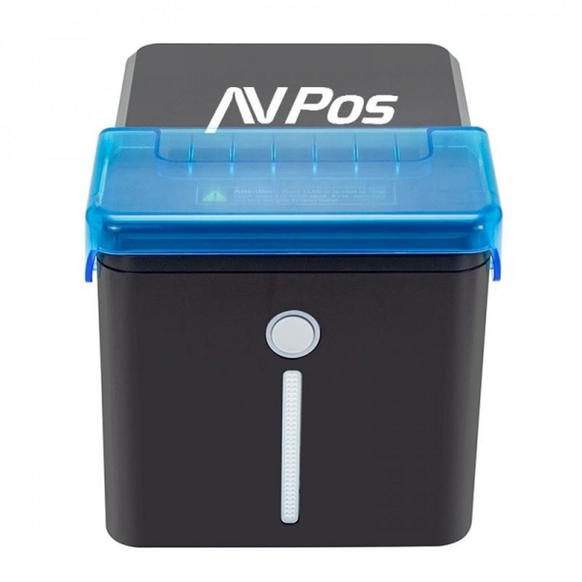 Stampante termica per biglietti da cucina AVPos AVP-K40V K40V - Avviso luminoso e acustico - Copertura resistente all'acqua, all'olio e alla polvere - USB, LAN e Wifi - Colore nero