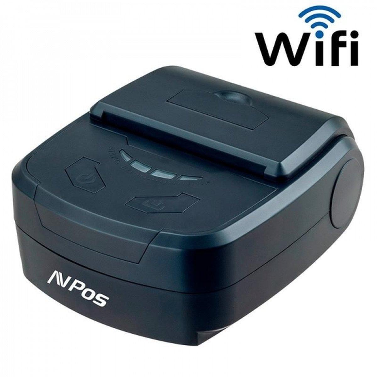 Stampante termica portatile per biglietti AVPos AVP-MP800R-Wf - Robusta - 80 mm - Velocità 70 mm/s - Custodia protettiva - Wifi e USB - Nero