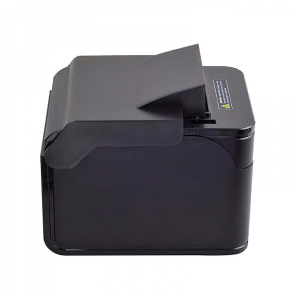 Stampante termica per biglietti da cucina AVPos AVP-K46V K46V - Avviso luminoso e acustico - Copertura resistente all'acqua, all'olio e alla polvere - USB, seriale e LAN - Nero