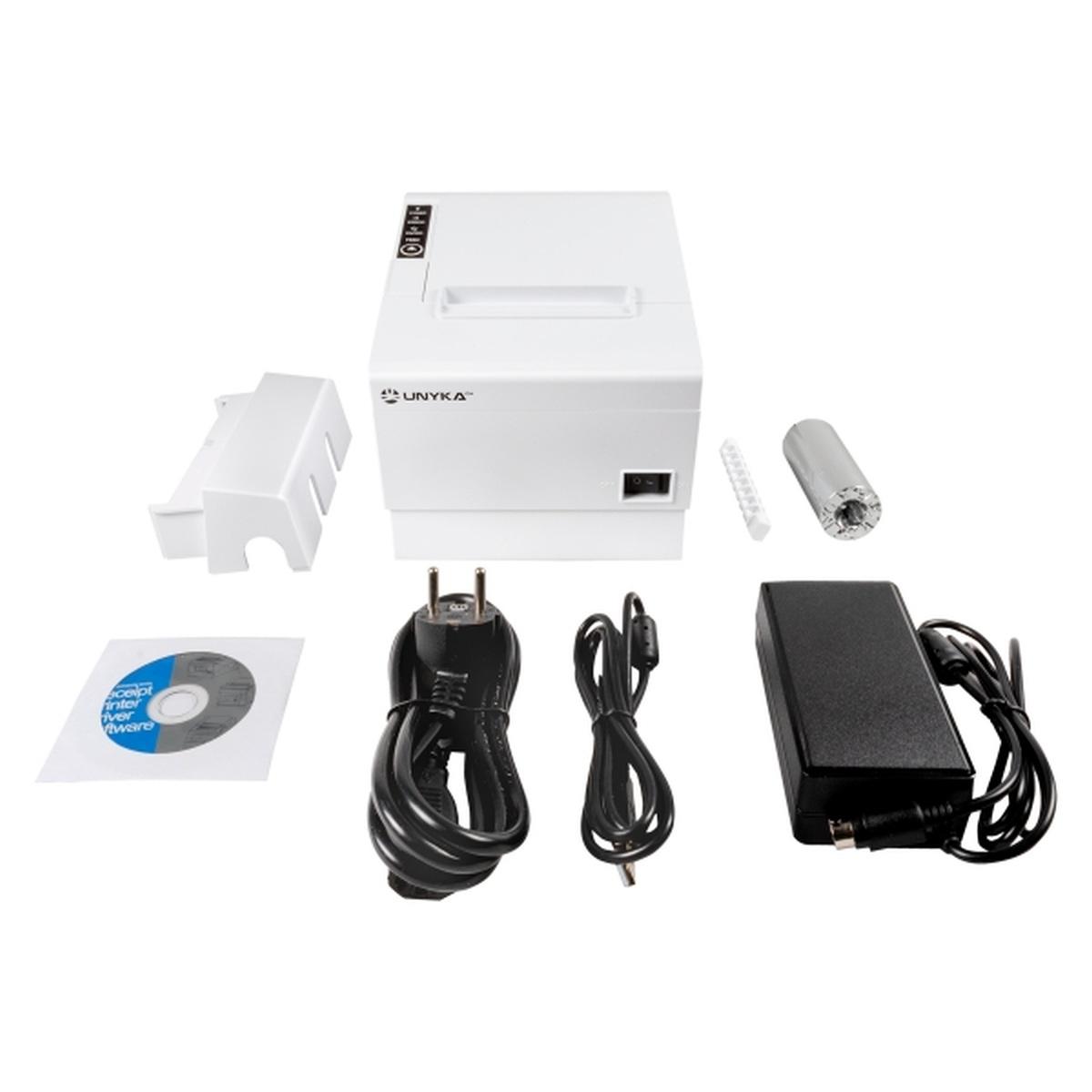 Stampante termica per ricevute Unykach POS5 - Velocità 230 mm/s - USB, RJ-45, RJ-12 e RJ11