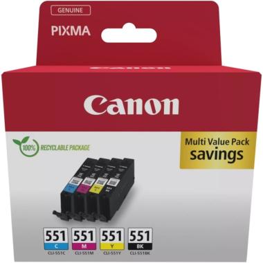 Multipack Originale (6509B015, CLI-551) CANON MG5550 | 4x7ml | KCMY