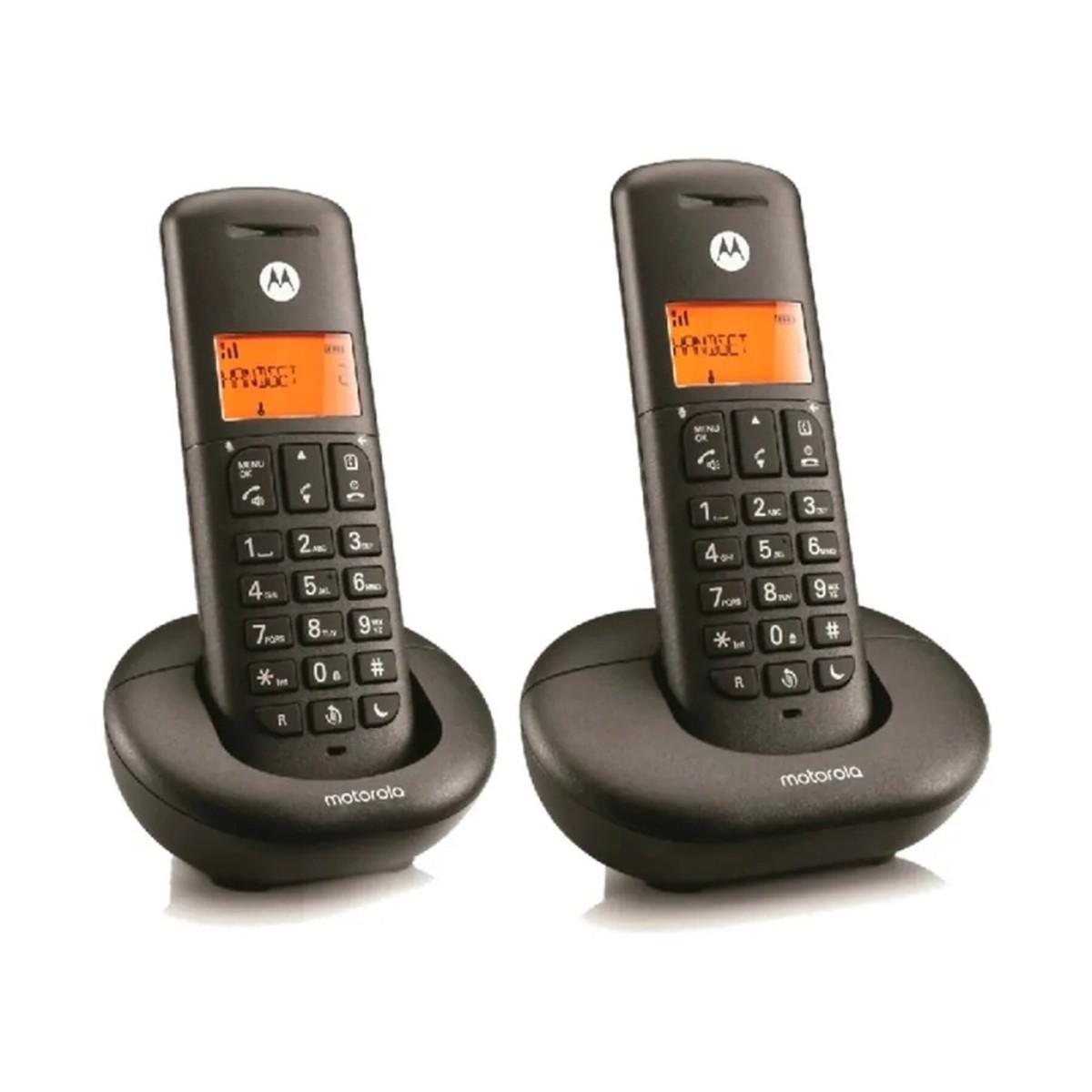 Telefono cordless Motorola E202 Dect + 1 interno - ID chiamante - Segreteria telefonica - Vivavoce