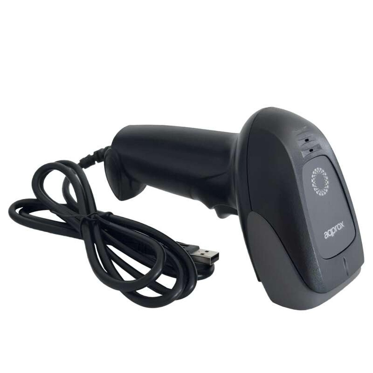 Lettore di codici a barre USB 1D - Indicatore LED, cicalino - Velocità 300 volte al secondo - Nero
