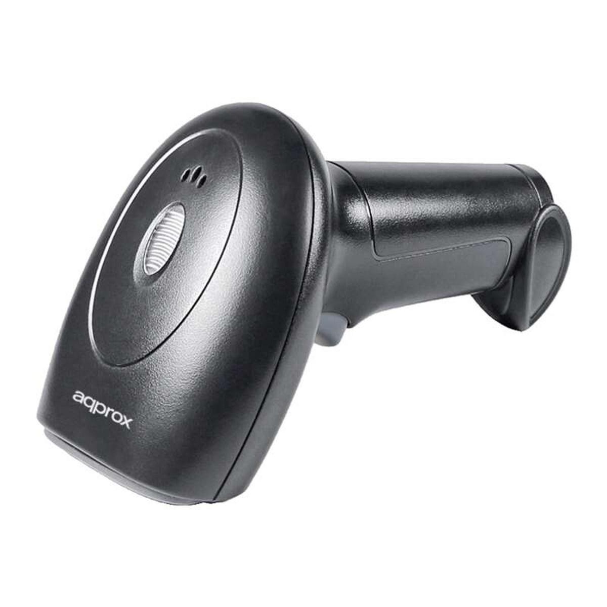 Lettore di codici a barre 1D/2D wireless approx - Indicatore LED e segnale acustico - 30 fps - Attivazione automatica o manuale - 25 ore - Nero