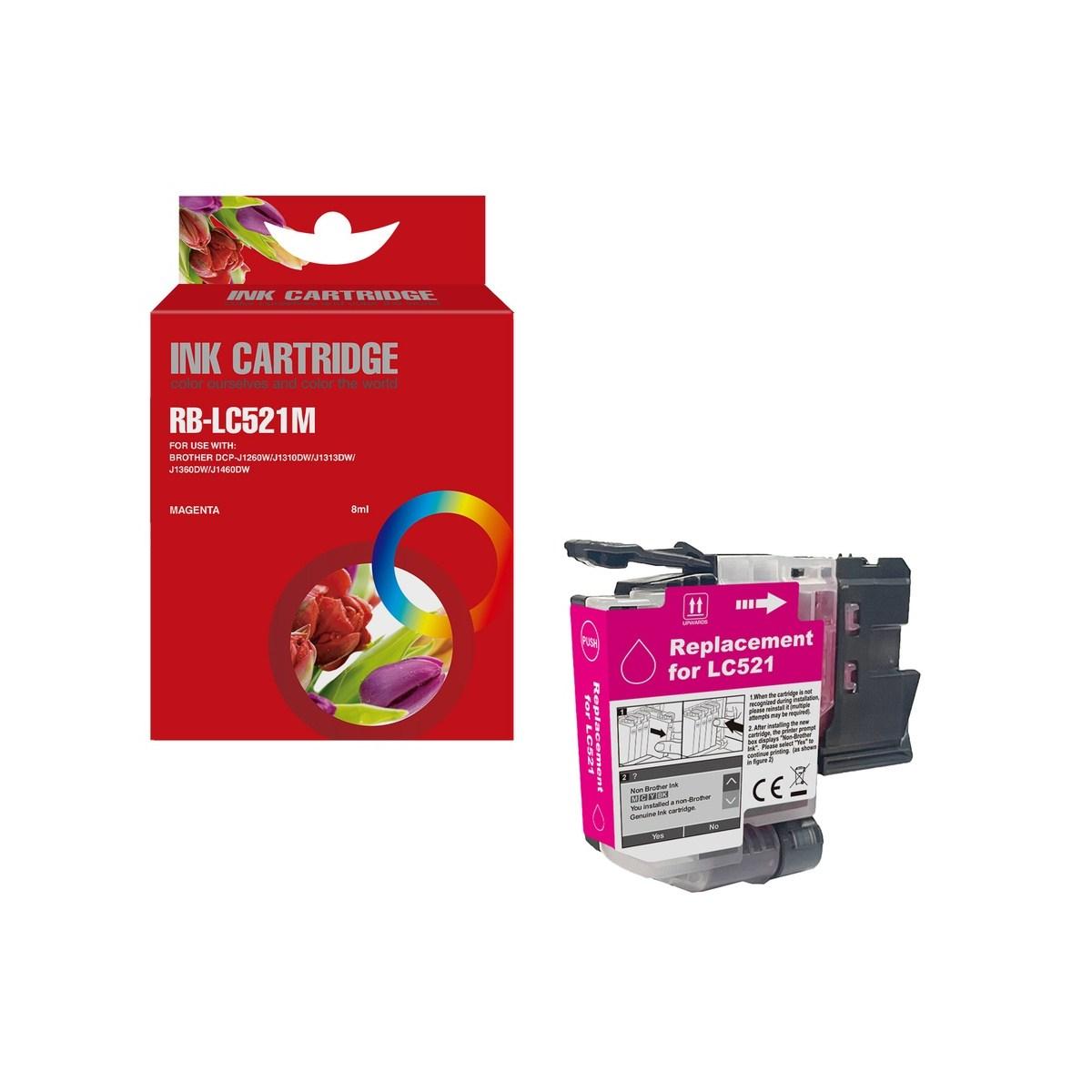Cartuccia Compatibile (LC-521M) per BROTHER DCP-J1260W | MAGENTA