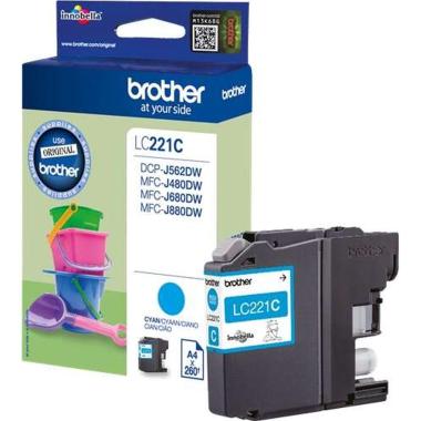 Cartuccia Originale (LC-221C) Brother DCP-J562DW | 260 pagine | CIANO