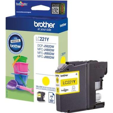 Cartuccia Originale (LC-221Y) Brother DCP-J562DW | 260 pagine | GIALLO