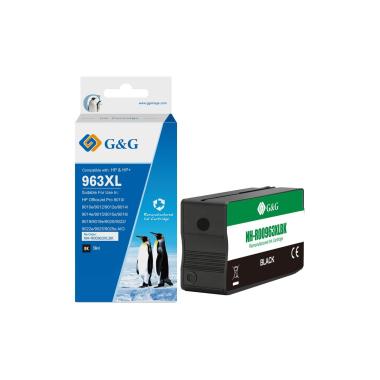 Cartuccia Rigenerata Anti-firmware upgrade (963XL, 3JA30AE) per Hp Officejet Pro 9010 (2K) NERO