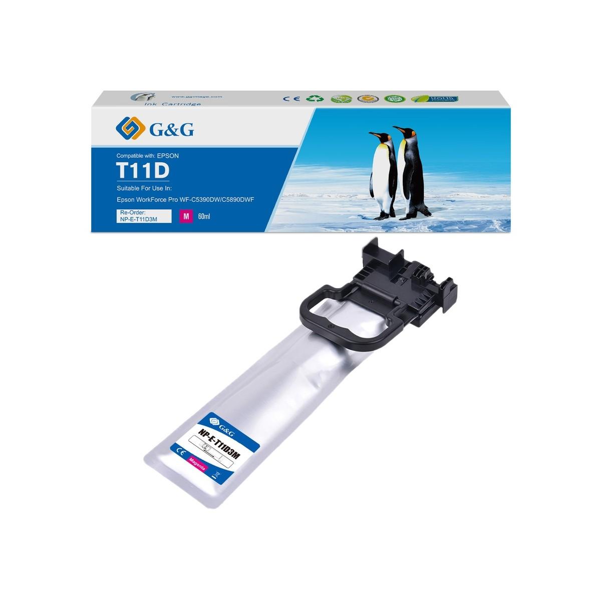 Cartuccia Compatibile (C13T11D340, T11D3) per EPSON WF-C5890DWF | MAGENTA