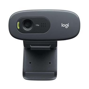 Webcam Logitech C270 HD 720p - 3Mpx - USB 2.0 - Microfono integrato - Angolo di visione 60º - Messa a fuoco fissa - Cavo 1,50 - Colore nero