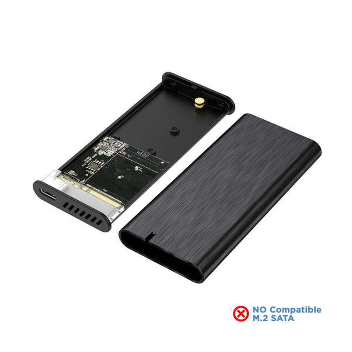 Box Esterno M.2 (NGFF) per SSD M.2 NVMe su USB3.2 GEN2 - Nero