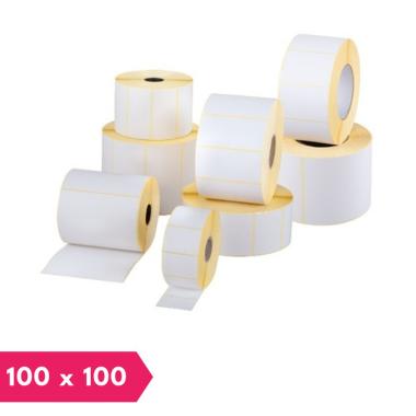Rotolo Etichette per Stampanti Termiche | Adesivo Permanente | 100x100 | 450 etichette