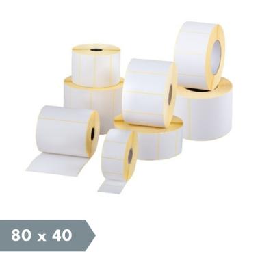 Rotolo Etichette Termica per Stampanti Termiche | Adesivo Permanente | 80x40 | 1.150 etichette
