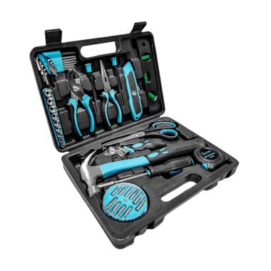 Set di attrezzi Cecotec CecoRaptor 4200 ToolBox - Chiusura a pulsante - Impugnatura ergonomica - Accessori inclusi - 31x22,5x7 cm - Nero e blu